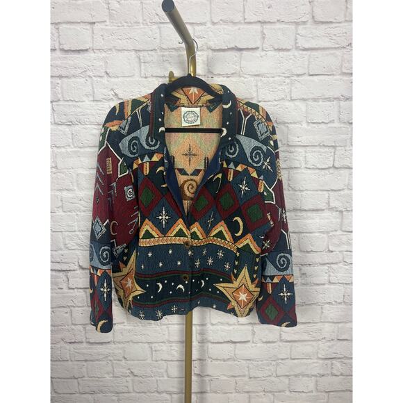 Sugar Street Weaver Jackets & Blazers - ONE SIZE Sugar Street Weaver Vintage Tapestry Pattern Jacket Made in the USA